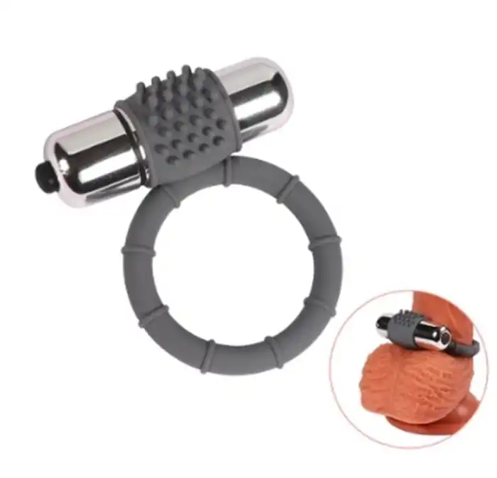 #BDM4000 - Metal Titreşimli Silikon Penis Halkası
