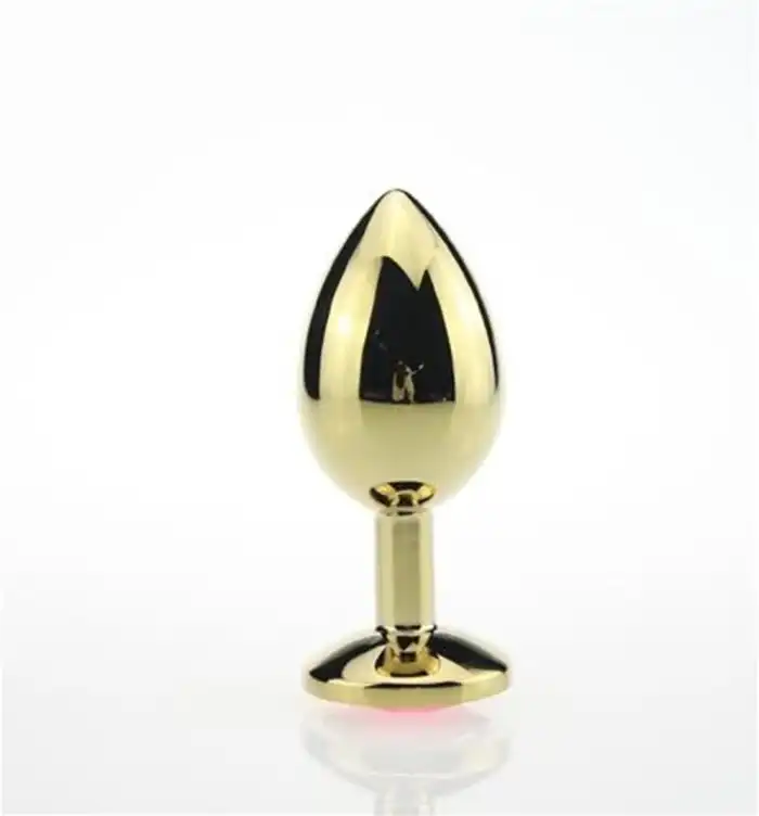#BDM010 - Mücevher Taşlı Gold Anal Tıkaç Plug