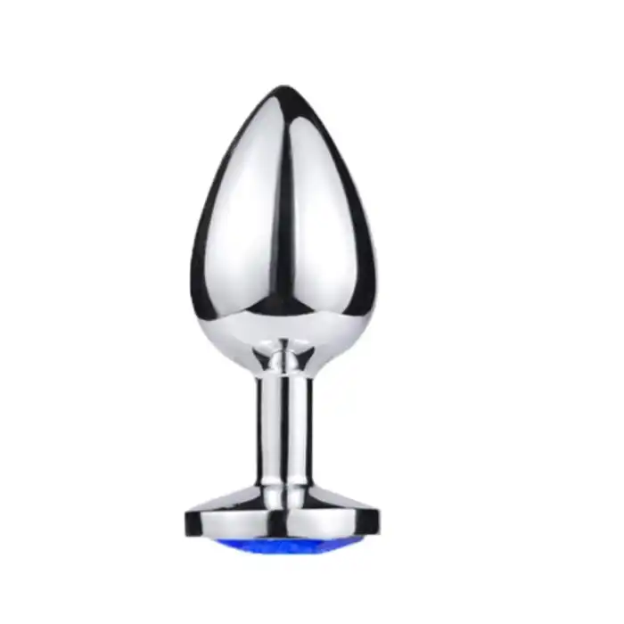 #BDM0011 - Mücevher Taşlı Büyük Boy Paslanmaz Çelik Anal Tıkaç Plug