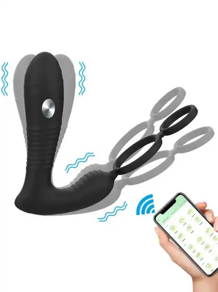 #405301 - NOXXX Elektro Şoklu Penis Halkalı APP Control Anal Vibratör