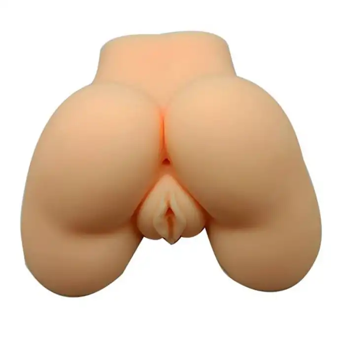 #U6064 - 2 İşlevli 3D Realistik Kalça Suni Vajina Anüs - Small Red Plum