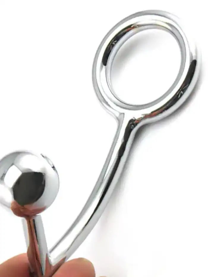 #SM396 - Çelik Penis Halkalı Anal Plug