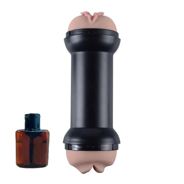 #LV250002-1 - Çift Taraflı Vajinal Oral Mastürbatör Kayganlaştırıcı Hediyeli