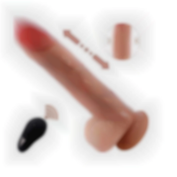 #BDM1311 - 20 cm Şarjlı İleri Geri Titreşimli Realistik Vibratör Dildo