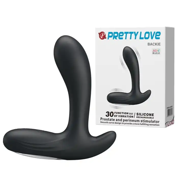 #BDM4029 - USB Şarjlı 30 Modlu Titreşimli Prostat Vibratör ve Anal Plug Siyah