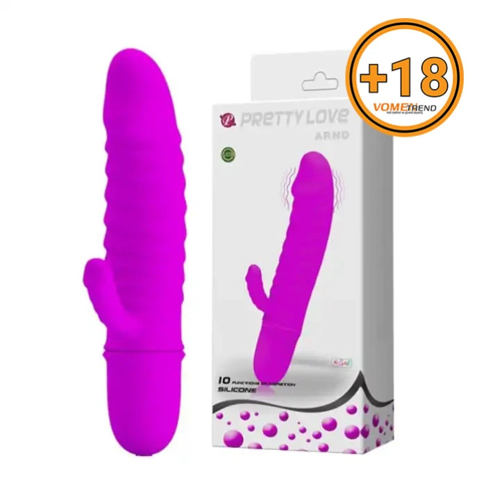 #BDM1428 - 10 Fonksiyonlu Teknolojik Klitoris Uyarıcılı Dildo Vibratör - Arnd