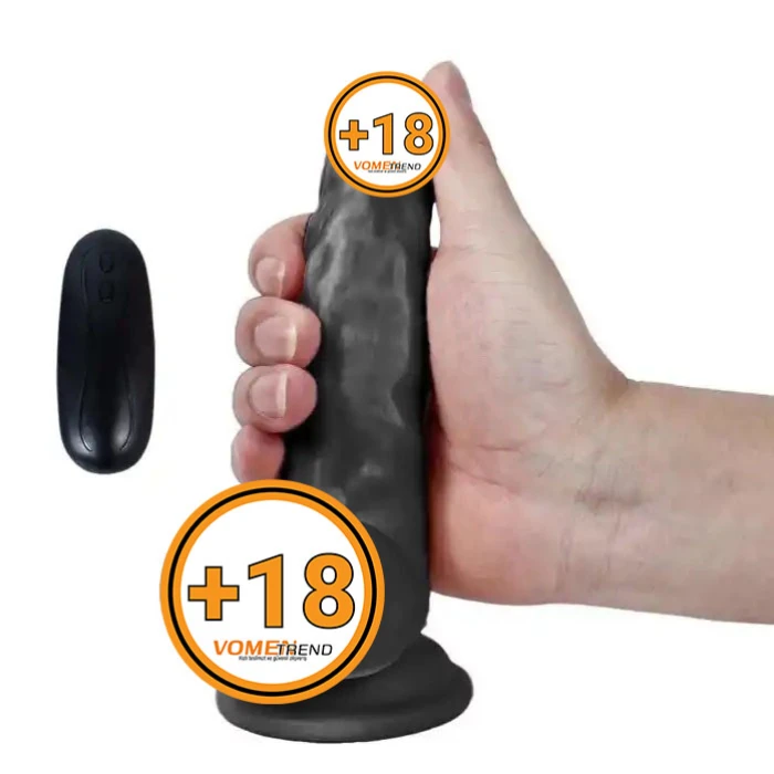 #U6122 - 17 cm Titreşimli Gerçekçi Silikon Vantuzlu Zenci Penis