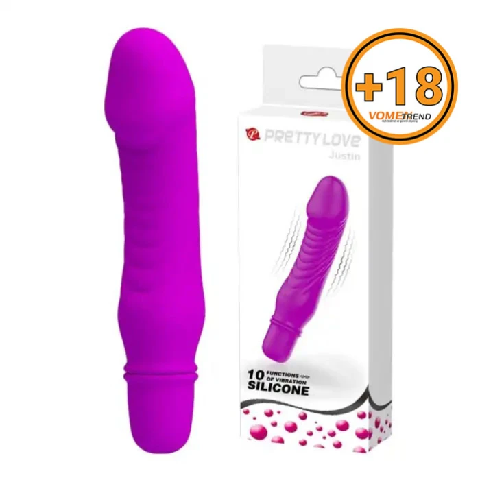 #BDM1451 - 10 Titreşim Özellikli Vibratör Mor 13.5 cm
