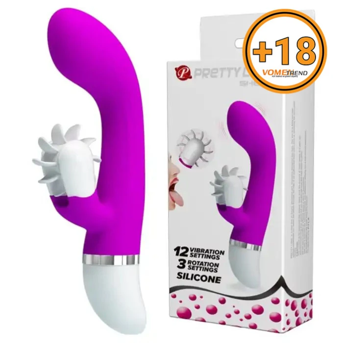 #BDM4788 - 12 Fonksiyonlu Titreşimli Klitoris Dil Uyarıcılı Teknolojik Vibratör