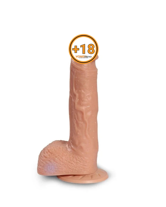 #BDM1007 - 22 cm İleri Geri Hareketli Gerçekçi Silikon Vantuzlu Penis