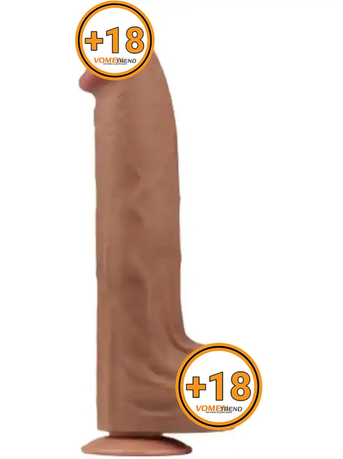 #LV317064 - 36 cm Çift Katmanlı Gerçekçi Ten Dokusunda Dev Kalın Dildo Penis