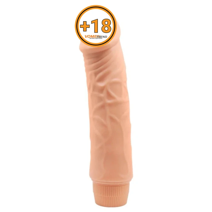#BDM1032 - 19,5 cm Güçlü Titreşimli Realistik Vibratör Gerçekci Penis Dildo