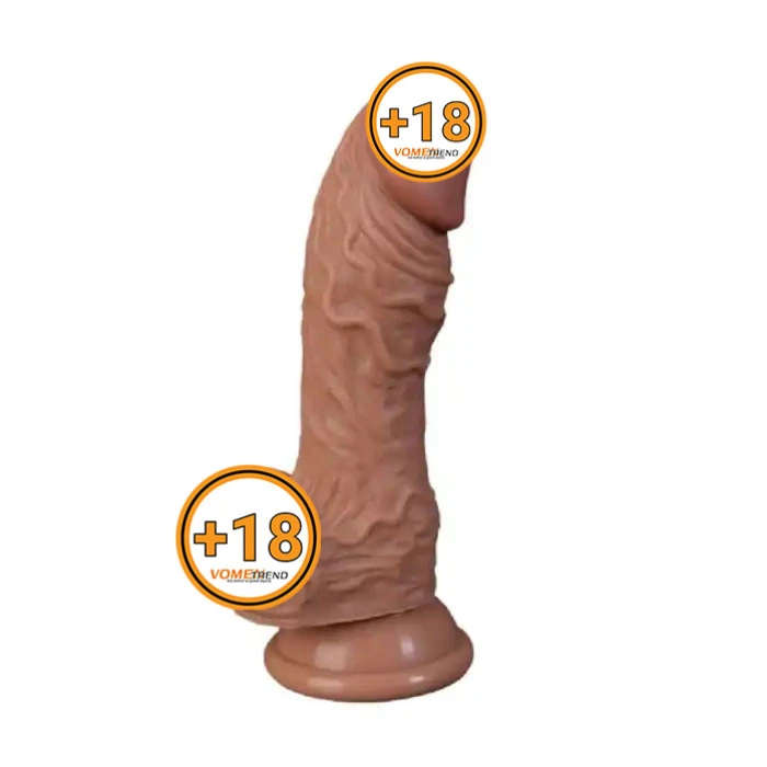 #BDM1139 - 17 cm Damarlı Realistik Vantuzlu Dildo Penis