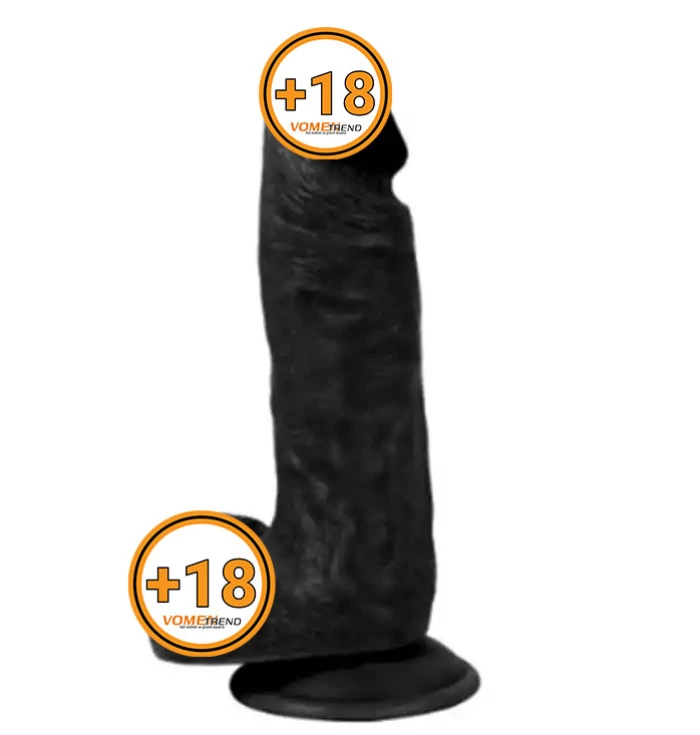 #BDM10032 - 17 cm Realistik Zenci Dildo Penis