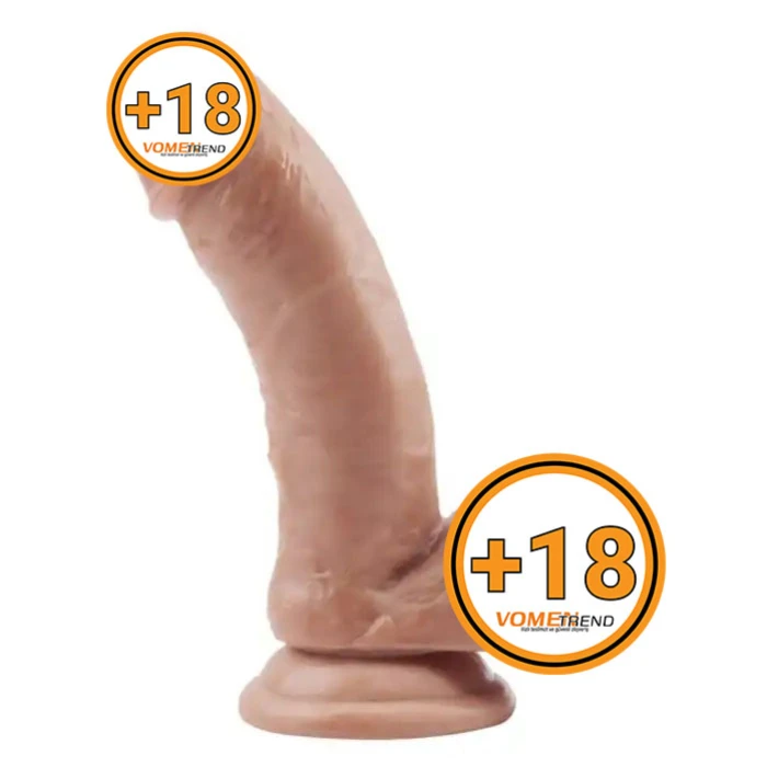 #BDM6385 - 18 cm Gerçekçi Çift Katmanlı Silikon Dildo Penis