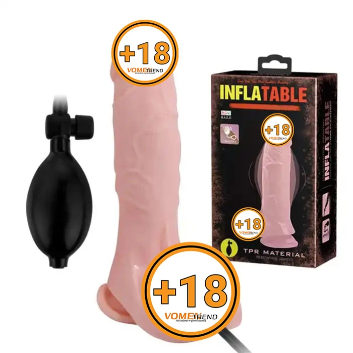 #B1080 - 18 cm Pompalı Büyüyen Realistik Anal Vajinal Dildo Penis