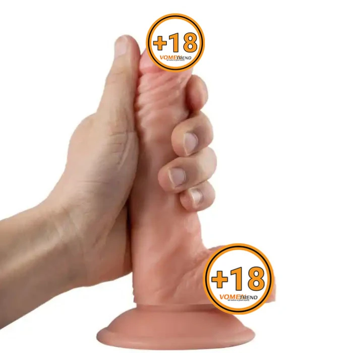 #BDM0153 - 18 cm Realistik Vantuzlu Dildo Penis