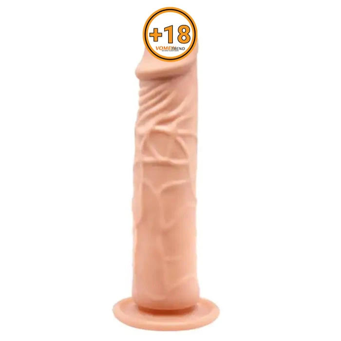 #BDM7013R - 20 cm Realistik Vantuzlu Testissiz Dildo Penis
