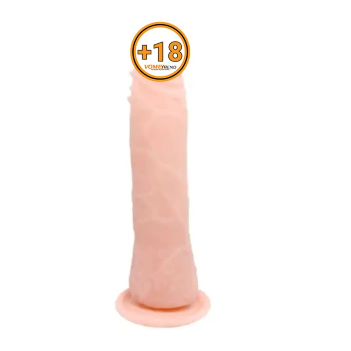#B1077 - 20 cm Vantuzlu Kıkırdaklı Testissiz Realistik Anal Dildo Penis