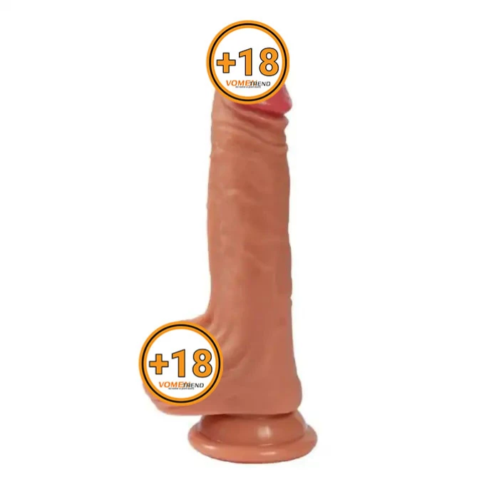 #BDM1027 - 20 cm Yeni Nesil Çift Katmanlı Realistik Vantuzlu Dildo Penis