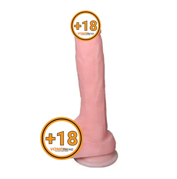 #U6006 - 20,5 cm Realistik Gerçek Ten Dokusunda Dildo Penis