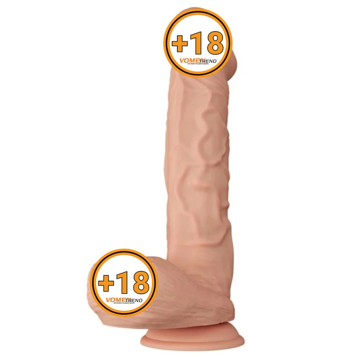 #BDM1252 - 26 cm Gerçekçi Damarlı Kalın Dildo Penis