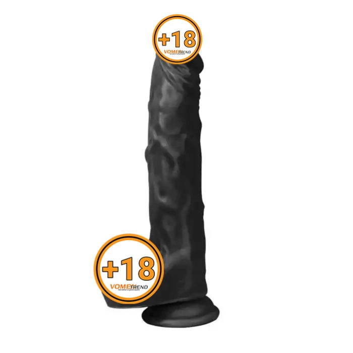 #U6103 - 21 cm Gerçekçi Silikon Vantuzlu Zenci Penis