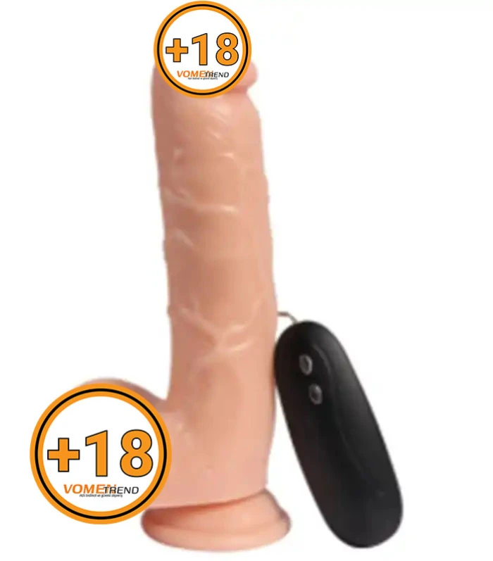 #BDM10012V - 21 cm Gerçekçi Titreşimli Dildo Vibratör Penis