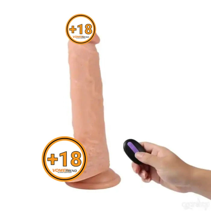 #BDM10007V - 21 cm USB Şarjlı Uzaktan Kumandalı Dildo Vibratör
