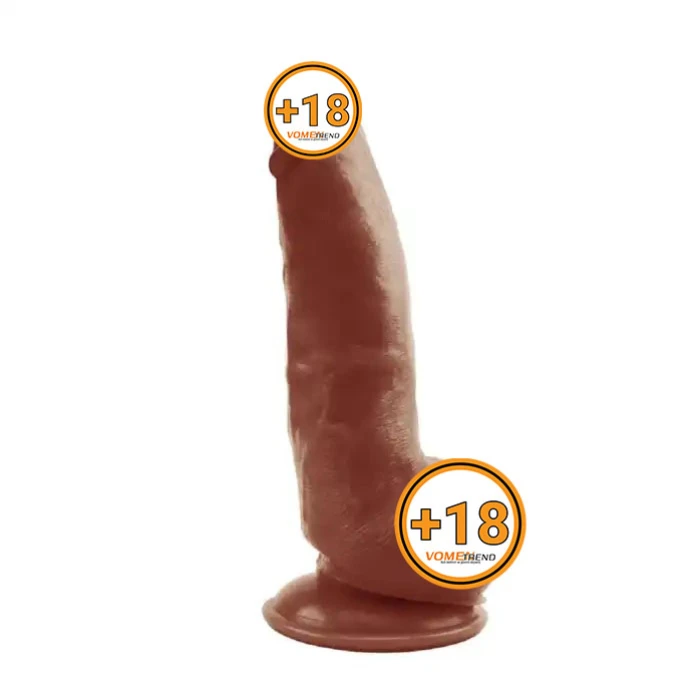 #BDM1233 - 21,5 cm Realistik Vantuzlu Melez Dildo Penis