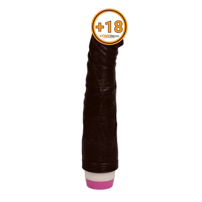#B1029 - 23 cm Titreşimli Realistik Vibratör Zenci Penis Dildo
