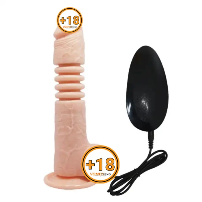 #BDM8097 - 22 cm İleri Geri Hareketli Gerçekçi Silikon Vantuzlu Penis