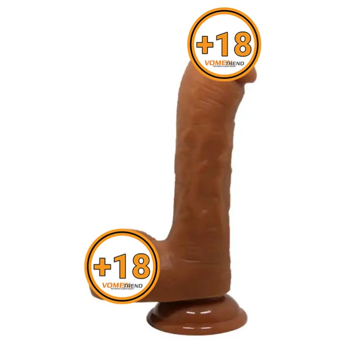 #BDM8040 - 23,5 cm Realistik Vantuzlu Melez Dildo Penis