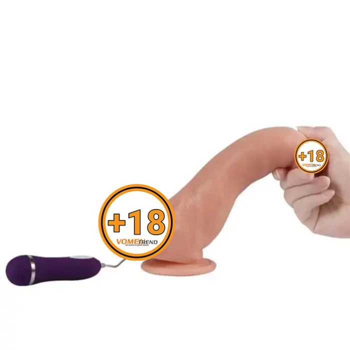 #BDM10021V - 22,5 cm Gerçekçi Titreşimli Dildo Vibratör Penis