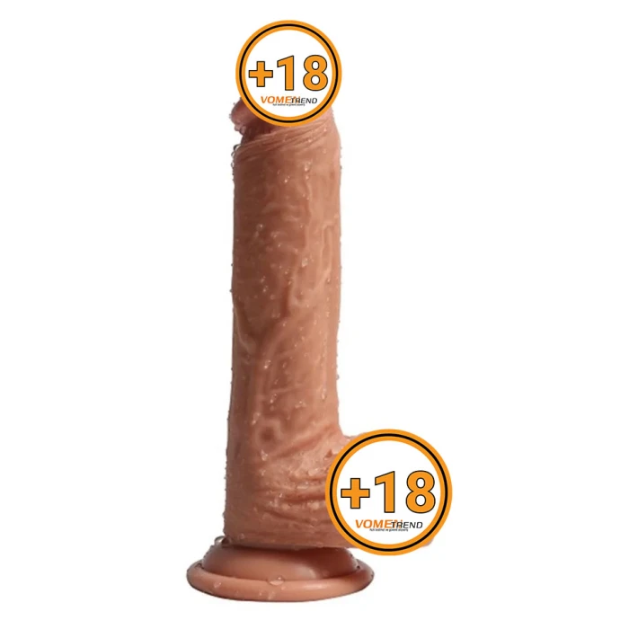 #U6133 - 22 cm Et Dokulu Realistik Penis Vantuzlu Kalın Dildo