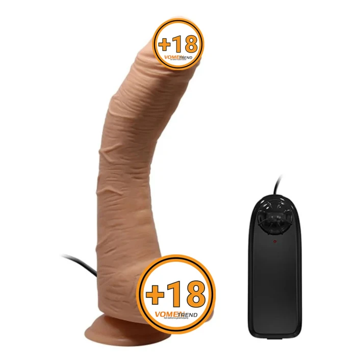#BDM1248-1 - 28 cm Titreşimli Gerçekçi Kalın Dildo Penis