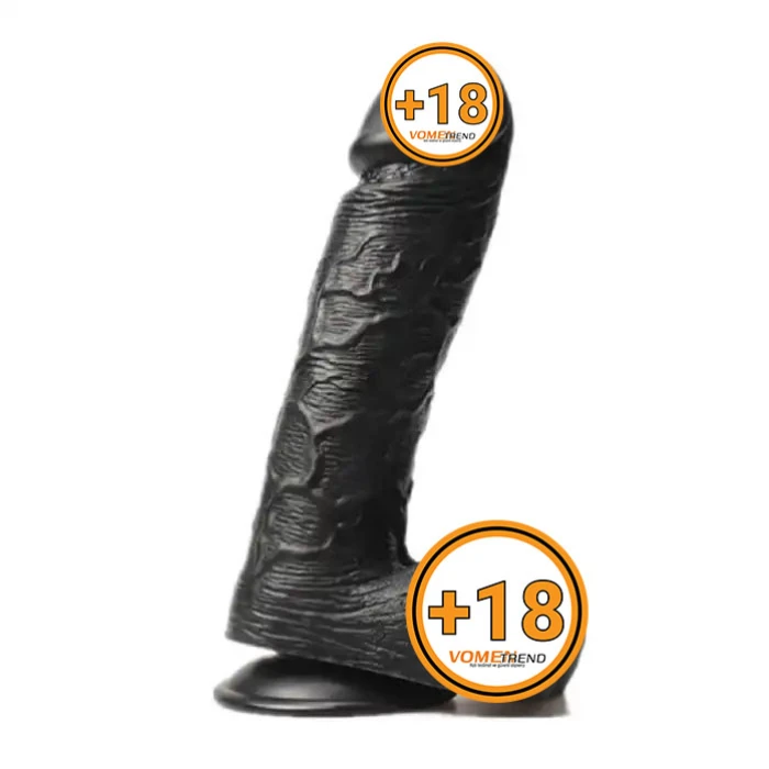#PX047S - 24 cm Dev Boy Kalın Realistik Vantuzlu Zenci Dildo Penis