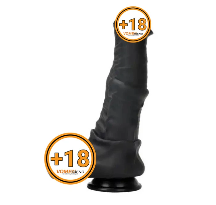 #BDM1521S - 24 cm Et Dokulu Gerçekçi Çift Katmanlı Sünnetsiz Silikon Zenci Penis