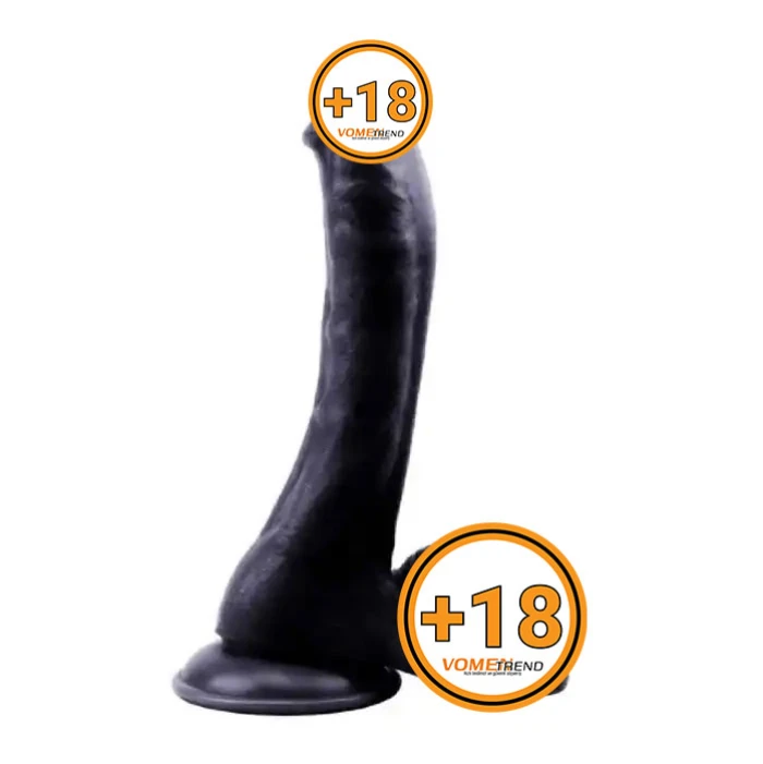 #BDM1129 - 24 cm Realistik Vantuzlu Siyah Zenci Dildo Penis