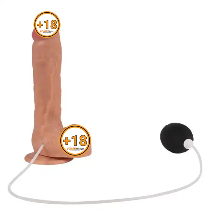 #BDM1005 - 24 cm Su Fışkırtmalı Realistik Penis Anal Vajinal Dildo
