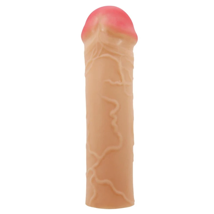 #BDM1389 - 2,5 cm Dolgulu Premium Ten Rengi Silikon Penis Kılıfı
