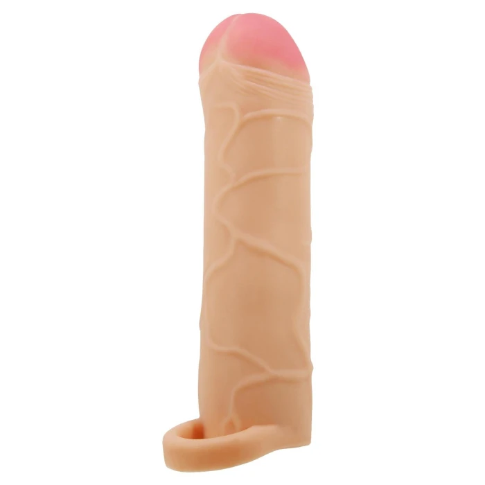 #BDM1390 - 2,5 cm Dolgulu Premium Ten Rengi Silikon Penis Kılıfı