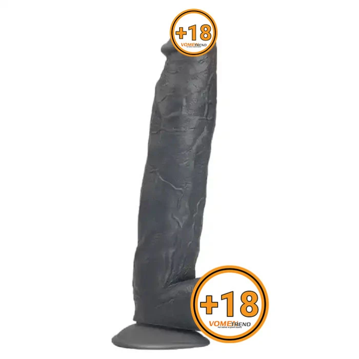 #PX048S - 31 cm Vantuzlu Realistik Zenci Penis Anal Vajinal Dildo