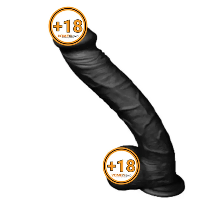 #BDM10020S - 33 cm Realistik Dev Kalın Zenci Penis Dildo