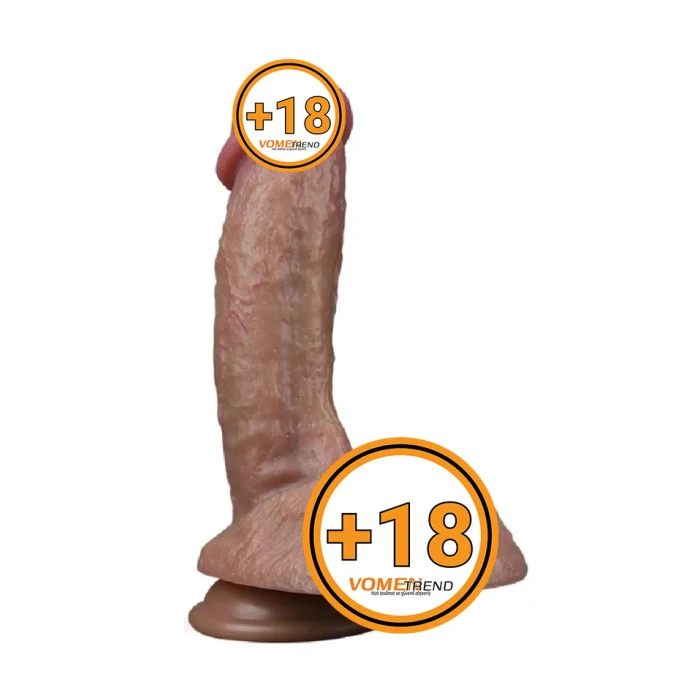 #LV411051 - 19,5 cm Yeni Nesil Çift Katmanlı Realistik Dildo Penis