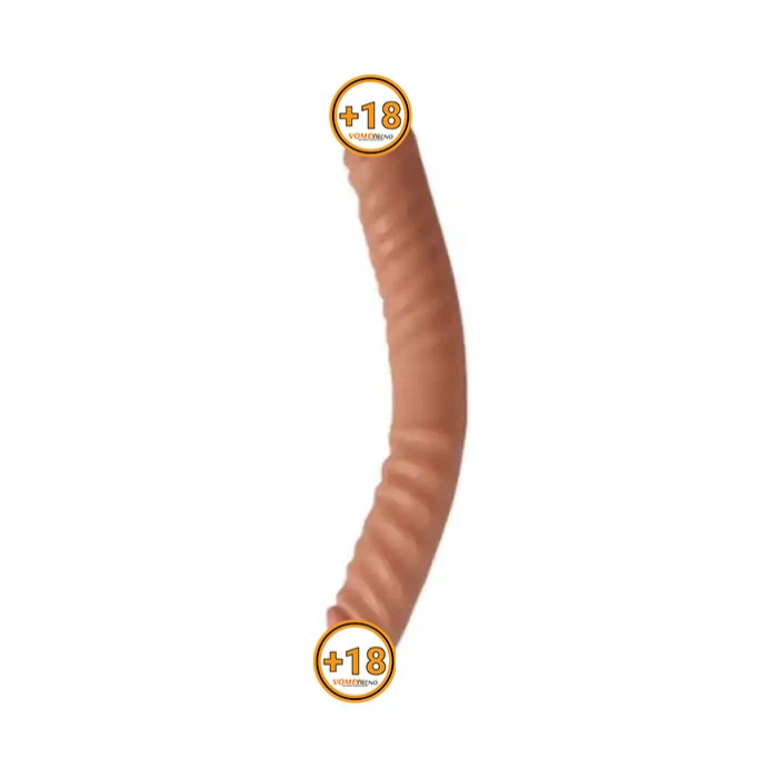 #BDM1061 - 34 cm Çift Taraflı Realistik Dildo Anal Vajinal Penis