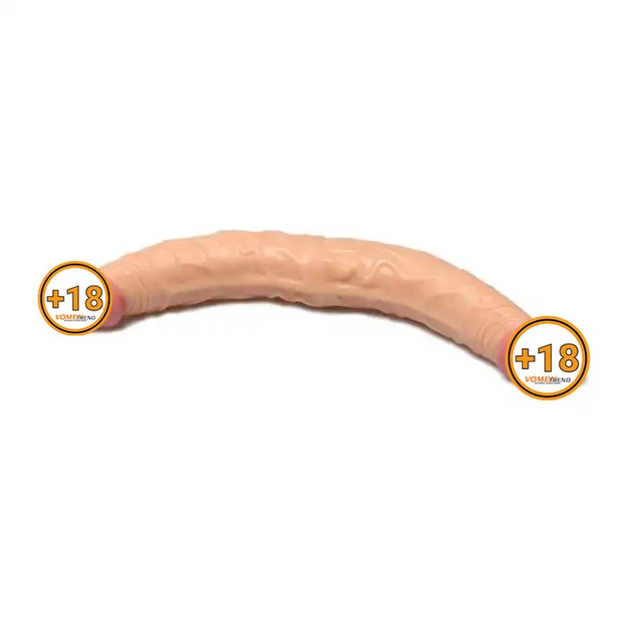 #PS110-1 - 36 cm Çift Taraflı Realistik Dildo Anal Vajinal Penis