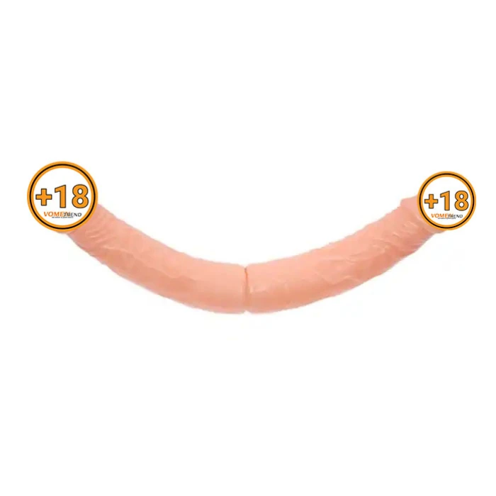 #BDM0100-1 - 36 cm Çift Taraflı Realistik Dildo Anal Vajinal Penis