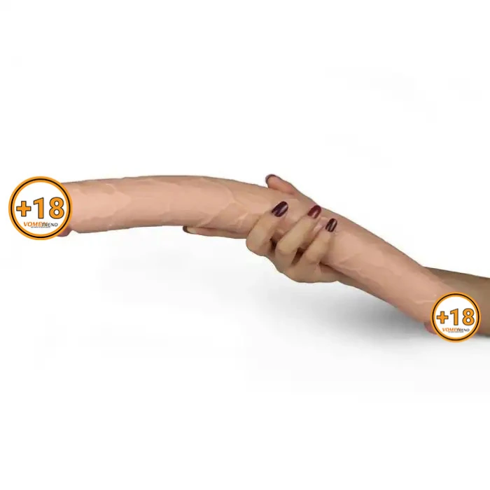 #LV2213 - 43 cm Çift Taraflı Realistik Dildo Anal Vajinal Penis
