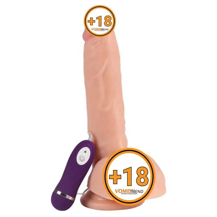 #BDM10020V - 24,5 cm Gerçekçi Titreşimli Dildo Vibratör Penis